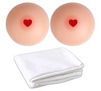 Wisfancy Silicone Breasts for Body Pillows Kurumi Anime Covers Prosthesis Breast Forms, Round Shape with Hugging Body Pillows Cover 160x50 cm, (D Cup, 1000g/pair)