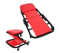 Wisfor Folding Mechanics Car Creeper, 36 inch Heavy Duty Convertible Stool Crawler Board 6 Rotatable Wheels 2-In-1 Folding Car Creeper Workshop Garage