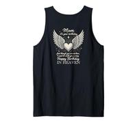 Wish A Very Happy Birthday Mom in Heaven Memorial Family Tank Top