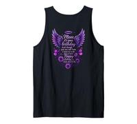 Wish A Very Happy Birthday Mom in Heaven Memorial Family Tank Top