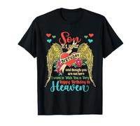 Wish A Very Happy Birthday Son In Heaven Memorial Family T-Shirt