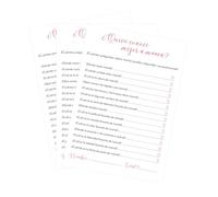 Wish Clover Bi-Lingual English/Spanish Baby Shower Game - Who Knows Mommy Best (24-Count) / JUEGO BI-LINGÜE INGLÉS ESPAÑOL para Baby Shower-Quién conoce Mejor a Mami. (24 tarjetas)