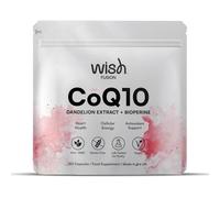 Wish Fusion CoQ10 for Heart Health, Antioxidant & Energy Support, Ubiquinone Coenzyme Q10 with Dandelion & BioPerine, CoQ10 Supplemet Made in UK,120 Vegan Capsules