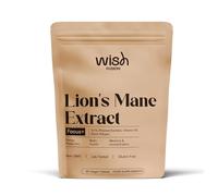 Wish Fusion Lions Mane Mushroom Extract 50% Polysaccharides with Vitamin B1 & Black Pepper Focus, Memory & Brain Health Support Energy & Concentration 90 Vegan Tablets