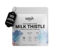 Wish Fusion Liver Cleanse & Detox Supplement with Artichoke & Dandelion Complex High Strength Herbal Liver Support & Antioxidant Formula, 120 Vegan Capsules