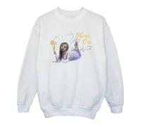 Wish Girl's Shine On Asha Lying Sweatshirt in White | Size: 5-6 Years Wish White 5-6 Years