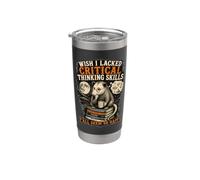Wish I Lacked Critical Thinking Opossum Design Stainless Steel Insulated Tumbler