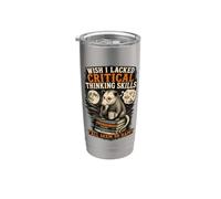 Wish I Lacked Critical Thinking Opossum Design Stainless Steel Insulated Tumbler