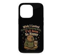 Wish I Lacked Critical Thinking Skills Capybara Funny Case for iPhone 13 Pro