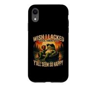 wish i lacked critical thinking skills frog coffee Case for iPhone XR