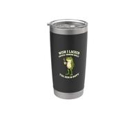 Wish I Lacked Critical Thinking Skills Funny Frog Sarcasm Stainless Steel Insulated Tumbler