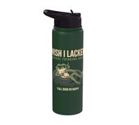 Wish I Lacked Critical Thinking Skills Funny Frog Sarcastic Stainless Steel Insulated Water Bottle