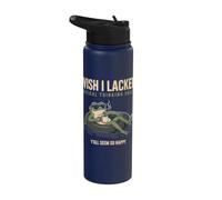 Wish I Lacked Critical Thinking Skills Funny Frog Sarcastic Stainless Steel Insulated Water Bottle