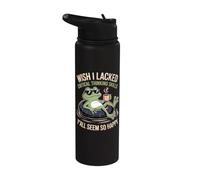 Wish I Lacked Critical Thinking Skills Yall Seem So Happy Stainless Steel Insulated Water Bottle