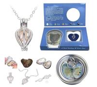 Wish Pearl Necklace Kit, DIY Necklace Making Kit, Freshwater Pearl Oyster Cultured Love Wish Round Pearls Various Shining Meaningful Color, Surprise Gift For Wife, Girlfriend, Mother