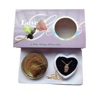 Wish Pearl Necklace Kit - DIY Necklace Making Kit, Necklace Cage Locket Cultured Pearl in Oyster Set, Valentine's Day Gift For Her Wife, Girlfriend, Mother (Golden-Purple)