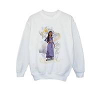 Wish Shine On Asha Standing Sweatshirt in White | Size: 5-6 Years Wish White 5-6 Years