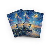 Wish Upon A Star Greeting Card Magical Beach Any Occasion Set of 3 Blank Inside 5x7 Inch 13x18 cm