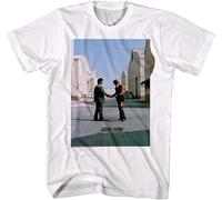 Wish You were Here Album Cover Men's T Shirt Fire Handshake Concert White