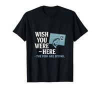 Wish You Were Here Fishing Postcard Graphic T-Shirt