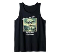 Wish You were Here - Mothman Graphic Tee Tank Top
