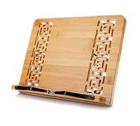 wishacc Bamboo Reading Rest Cook Book Document Stand Holder Bookrest Large Size