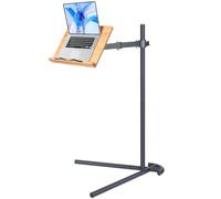 wishacc Laptop Stand for Couch, Height Adjustable Laptop Tray Tablet Book Stand for Reading in Bed, Compatible with Ipad Pro 12.9 Inch, Surface Laptop, Ipad Air, iPad mini,MacBook Pro/Air