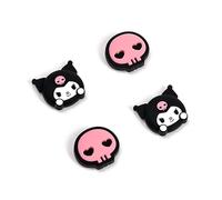 WISHAVEN Cute Pocket Monsters Joycon Thumb Grip Caps Compatible with Nintendo Switch, Soft Silicone Joystick Cover for Nintendo Switch/OLED/Lite Controller, 4PCS (Skull & Troublemaker Rabbit)
