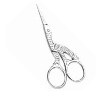 Wishbeauty 4.5" Classic Silver Embroidery Scissors - Sharp Point Stainless Steel Sewing Shears for Crafting, Needlework, Cross Stitch & Thread Snapping
