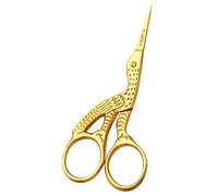 Wishbeauty 4.5" Gold Embroidery Scissors - Sharp Point Stainless Steel Sewing Shears - Elegant Crafting Scissors for Needlework, Cross Stitch & Thread Snapping