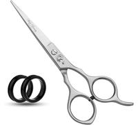 Wishbeauty 6" Professional Hairdressing Scissors - Sharp Stainless Steel Barber Cutting Shears with Fixed Finger Rest for Men, Women & Salon Stylists
