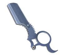 Wishbeauty Barber Ring Razor - Straight Edge Shaving Razor for Men | Professional Salon & Barber Accessories | Classic Ring Grip for Precision Shaving (Stainless Steel)