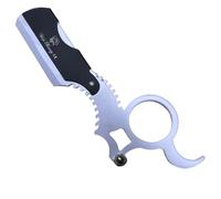 Wishbeauty Barber Ring Razor - Straight Edge Shaving Razor for Men | Professional Salon & Barber Accessories | Classic Ring Grip for Precision Shaving (White & Black)