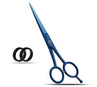 wishbeauty Hairdressing Barber Hair Scissor for Professional Hairdressers Barbers Stainless Steel Hair Cutting Shears - for Salon Barbers, Men, Women, Children and Adults (Blue Scissor 6")