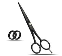 Wishbeauty Hairdressing Scissor Barber Salon Shear Stainless Steel Hair Cutting Scissors for Professional, Hairdressers, Barbers and Salon Use for Women, Men, Children and Adults 6" Inch (Black)