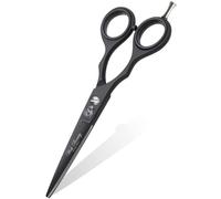 Wishbeauty Professional Sharp Left Hand Barber Scissors 6” Lefty Hair Cutting Scissors,Hairdresser Scissors Salon Haircut Scissors Hair Shears for Women Men (Black 6" Lefty)