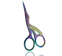 Wishbeauty Small Sewing Scissors 3.5 Inch - Multi-Colour Rainbow Embroidery Shears - Mini Sharp Pointed Crafting Scissors for Thread Snapping, Fabric & Travel