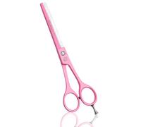 Pink Professional Barber Hairdressing Scissors THINNING Hair Cutting Shears Set+ CASE (Pink Scissors 6.5")