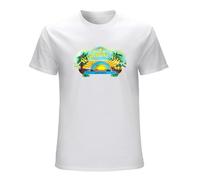 Wishbone Ash Live Dates Men's Soft Classic Short-Sleeve Round Neck T-Shirt White M