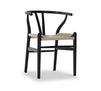 Wishbone Chair Black Fully Assembled - By Roseland Furniture