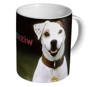 Wishbone Classic TV - Ceramic Coffee & Tea Mug 11oz - Durable Glossy White Cup
