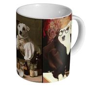 Wishbone Classic TV Trio - Ceramic Coffee & Tea Mug 11oz - Durable Glossy White Cup