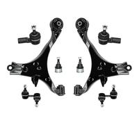 Wishbone Control Arm Compatible With Civic 2001 2002 2003 2004 2005 Front Lower Suspension Control Arms Ball Joints Sway Bar Links Outer Tie Rods 8pcs