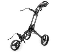Wishbone Cube 3 Wheel Compact Golf Trolley - Charcoal / Black - Free Gift