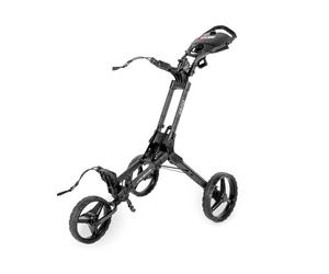 Wishbone Cube 3 Wheel Compact Golf Trolley - Charcoal / Black - Free Gift