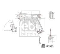 Wishbone Front Axle Left Control Arm 177893 FEBI BILSTEIN for FIAT OPEL