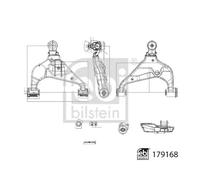 FEBI BILSTEIN 179168 Wheel Suspension Control Trailing Arm Front Left Lower