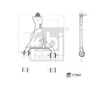 Febi Control/Trailing Arm Upper fits Honda Accord VIII 2008-2015 2.0 2.2 2.4