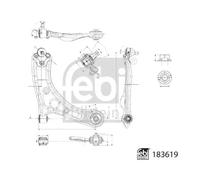 Suspension arms FEBI BILSTEIN 183619 for HYUNDAI KIA