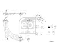 FEBI Bilstein Wishbone Control Arm Front Right 185602 Fits Hyundai Kia